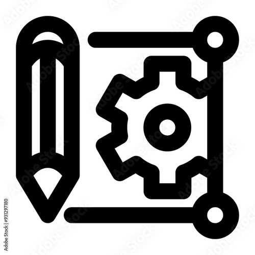 engineering design, process, engineering process, technical design, engineering, drafting outline icon