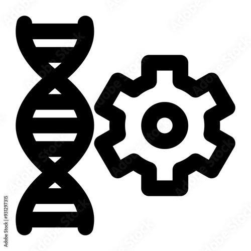 genetic engineering, genetic modification, genetic manipulation, biological engineering, bioengineering, engineering outline icon