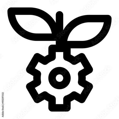 green engineering, environmental engineering, biological engineering, biotechnology, bioengineering outline icon