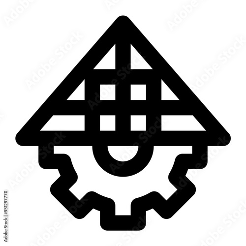 structural engineering, roof structure, engineering, roof, civil engineering outline icon