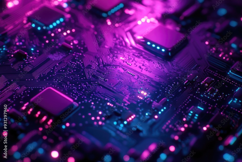 Computer Motherboard Close-Up Computer Motherboard Close-Up