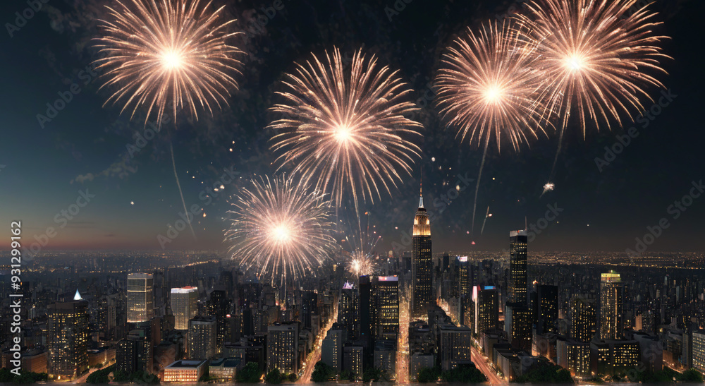 fireworks over the city fireworks over the city