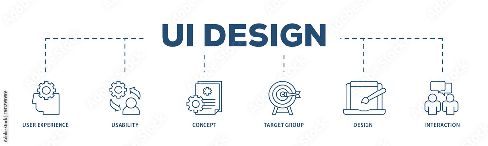 User interface design icons process structure web banner illustration of target group, interaction, design, concept, usability, user experience icon png transparent background. User interface design icons process structure web banner illustration of target group, interaction, design, concept, usability, user experience icon png transparent background.
