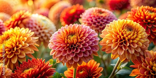 Chrysanthemum flowers in rich autumn hues, perfect for botanical designs, Chrysanthemum, autumn colors, botanical, clipart