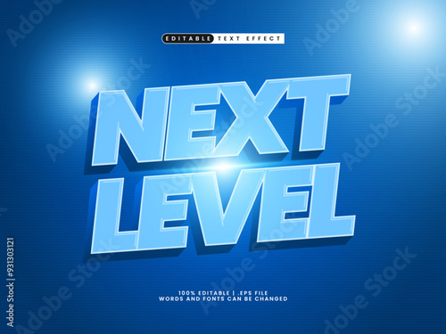 next level editable text effect in light and simple text style