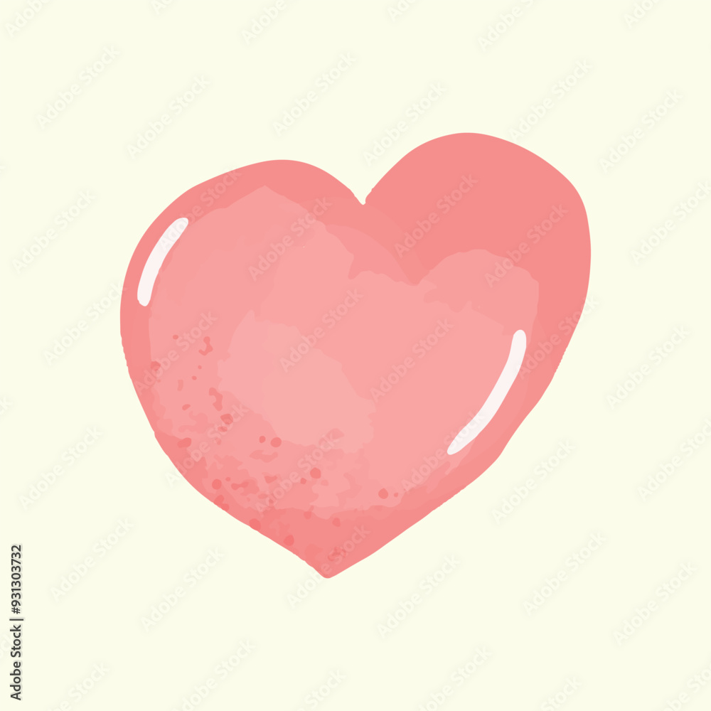 watercolor red love element design. red heart design stock watercolor red love element design. red heart design stock