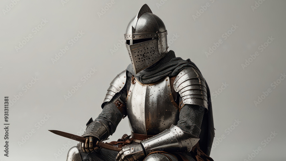 full image of a knight for using a video game head