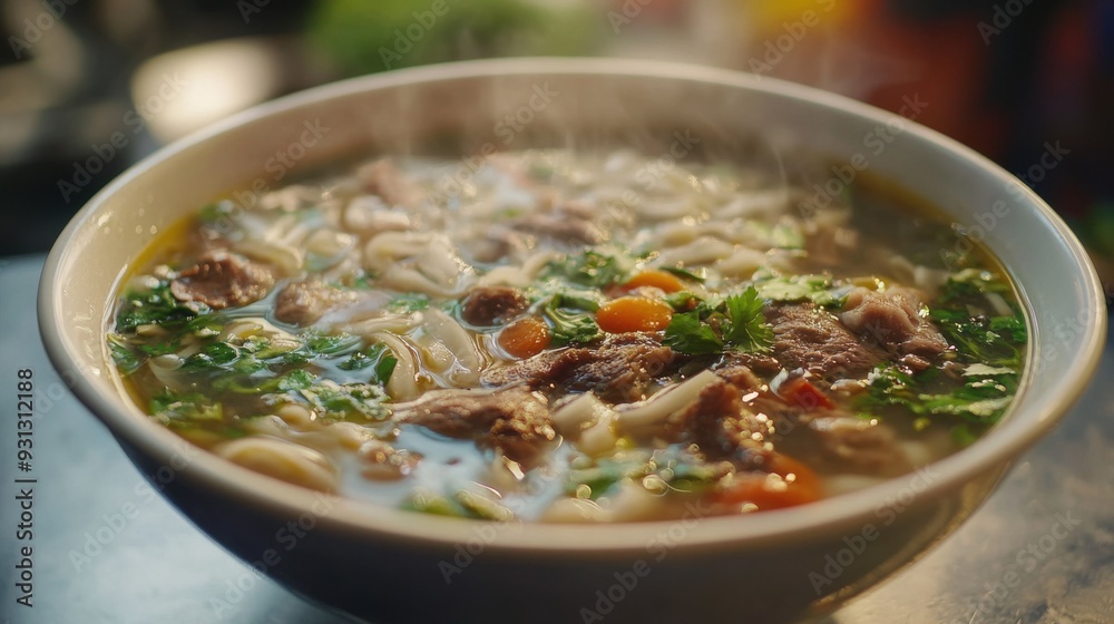 Savor the Warmth: A Delicious Bowl of Noodle Soup with Fresh Ingredients and Aromatic Broth Savor the Warmth: A Delicious Bowl of Noodle Soup with Fresh Ingredients and Aromatic Broth