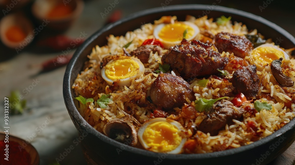 Experience the Rich Flavors of Traditional Biryani: A Culinary Delight with Spices and Succulent Meat Experience the Rich Flavors of Traditional Biryani: A Culinary Delight with Spices and Succulent Meat