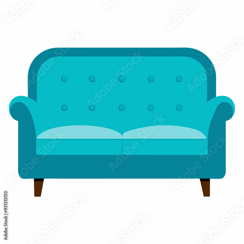 Sofa vector art illustration 