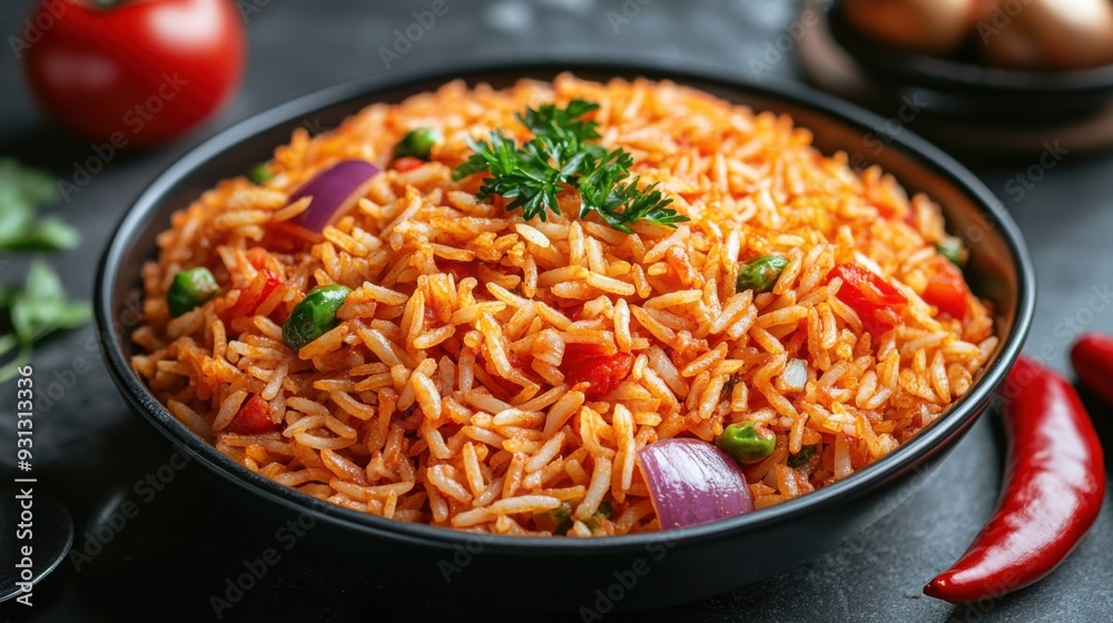 Delicious and Colorful Fried Rice Packed with Vegetables for a Healthy Meal Delicious and Colorful Fried Rice Packed with Vegetables for a Healthy Meal