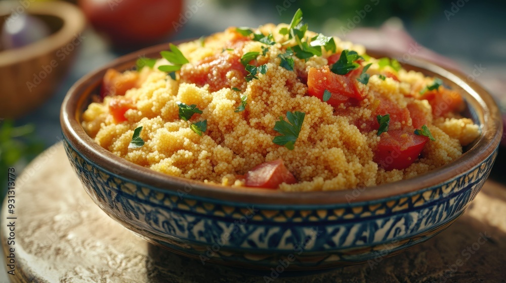Delicious Couscous Salad with Fresh Tomatoes and Parsley - A Nutritious and Vibrant Dish Delicious Couscous Salad with Fresh Tomatoes and Parsley - A Nutritious and Vibrant Dish