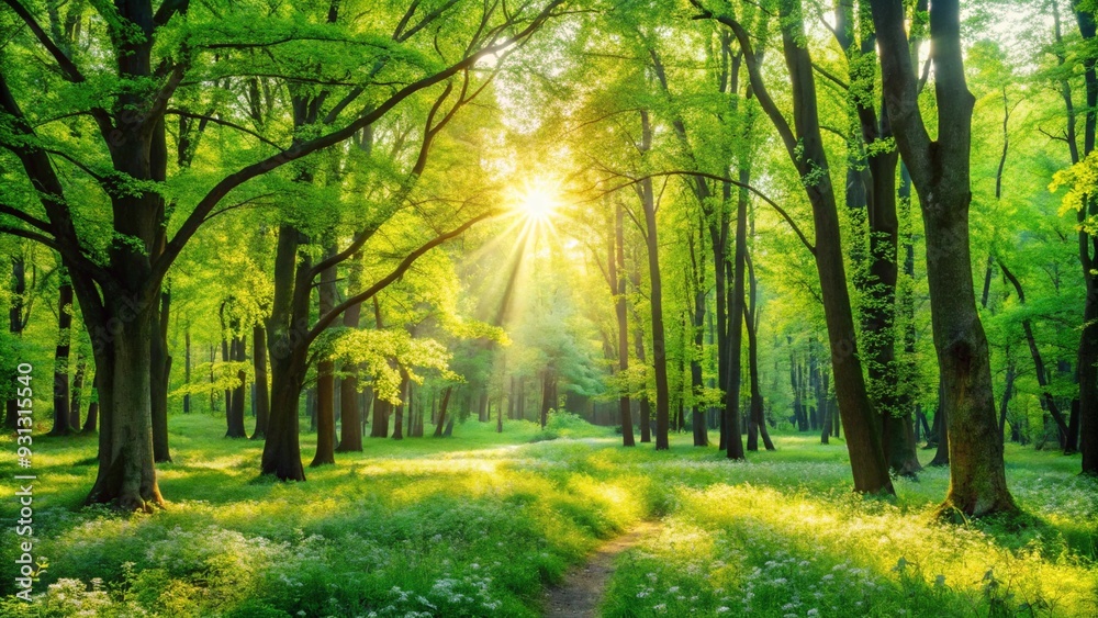 Beautiful green summer forest. Spring background, backdrop
Beautiful green summer forest. Spring background, backdrop