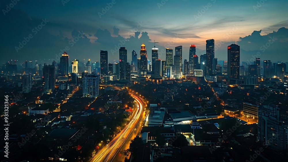 Fototapeta premium jakarta citylight