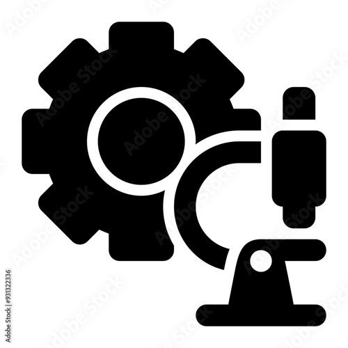 biological engineering, bioengineering, biology, genetic, engineering, biotechnology, microscope glyph or solid icon