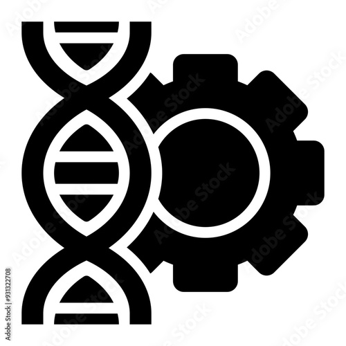genetic engineering, genetic modification, genetic manipulation, biological engineering, bioengineering, engineering glyph or solid icon