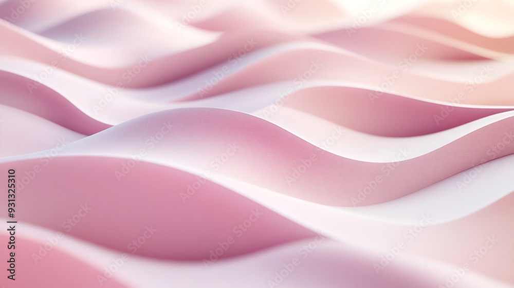 Soft pink wave patterns create a gentle and calming atmosphere in a minimalist setting Soft pink wave patterns create a gentle and calming atmosphere in a minimalist setting