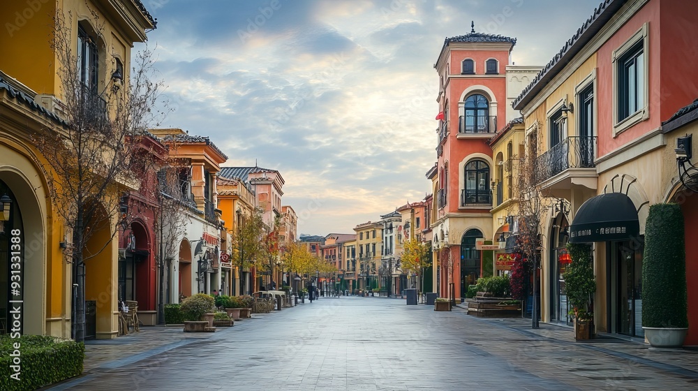Italian-style town in Tianjin, China. Italian-style town in Tianjin, China.