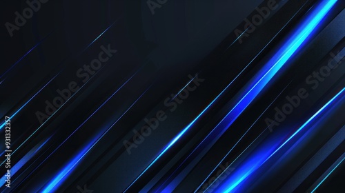 Abstract Diagonal Lines with Glowing Blue Light