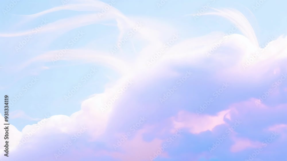 Soft pastel clouds drift across the sky during a tranquil sunset, creating a calming atmosphere in late spring. Soft pastel clouds drift across the sky during a tranquil sunset, creating a calming atmosphere in late spring.
