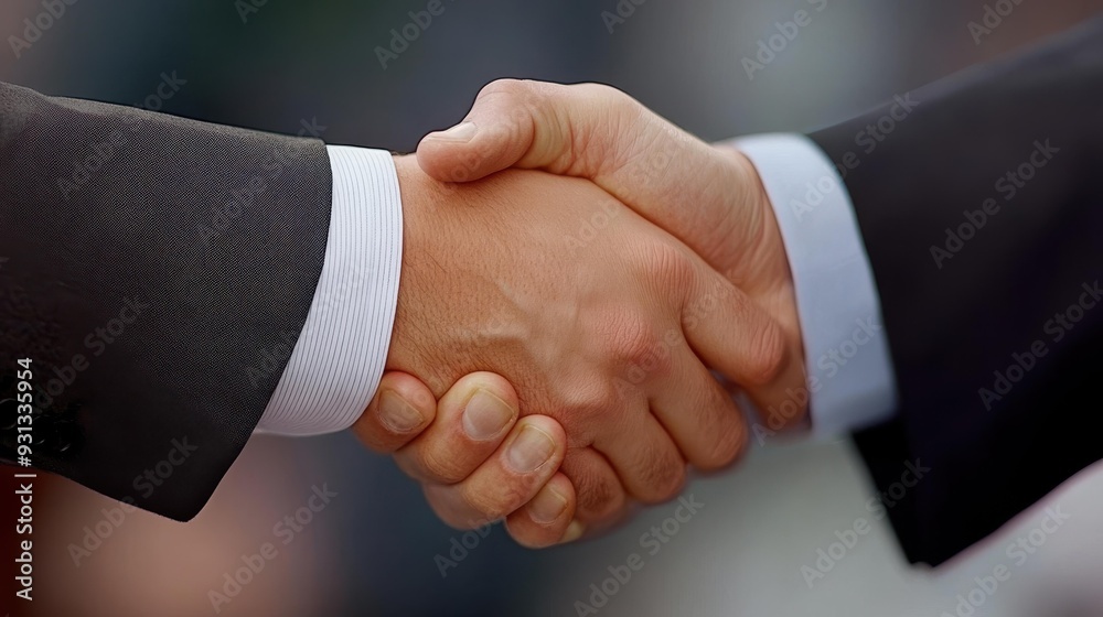 A firm handshake symbolizes agreement and partnership, conveying trust and collaboration. A firm handshake symbolizes agreement and partnership, conveying trust and collaboration.