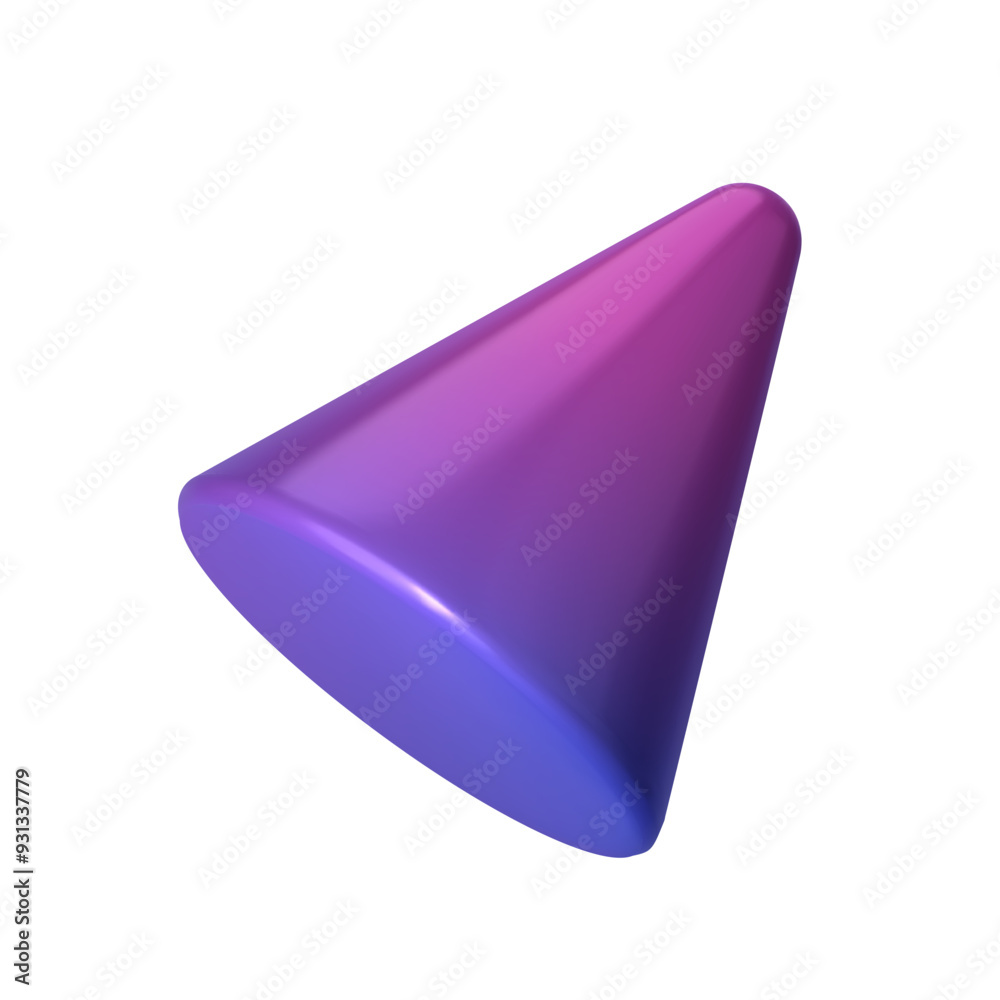 Abstract violet 3D cone illustration, isolated on white background. Perfect for infographics, digital, and print materials. Modern, realistic, and scalable vector graphic for versatile design use. Abstract violet 3D cone illustration, isolated on white background. Perfect for infographics, digital, and print materials. Modern, realistic, and scalable vector graphic for versatile design use.