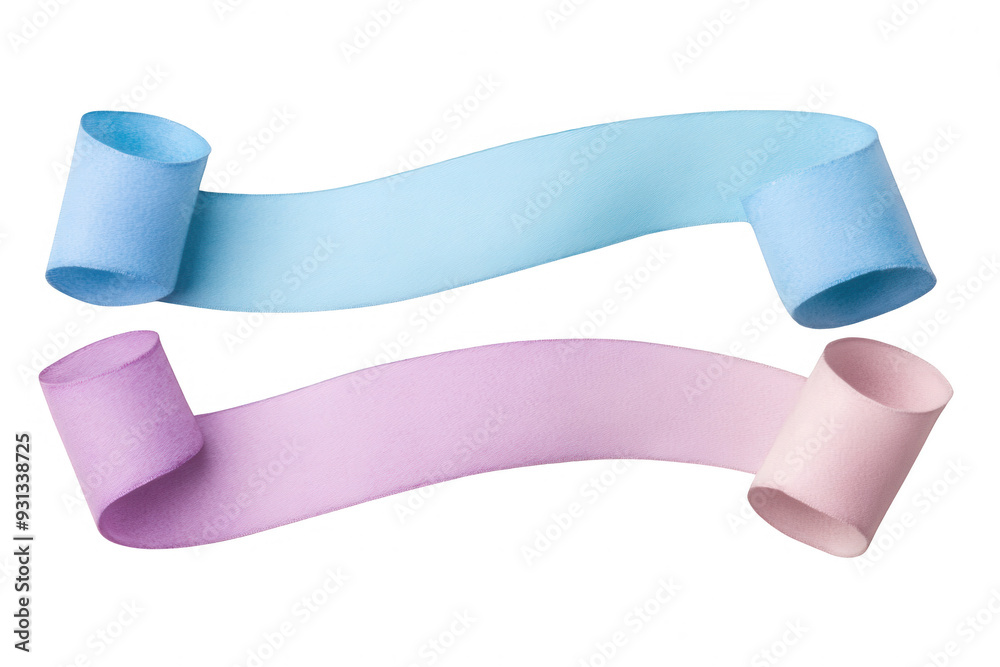 Colorful paper ribbons in blue and pink, perfect for decorative crafts and festive occasions. Ideal for creative projects. Colorful paper ribbons in blue and pink, perfect for decorative crafts and festive occasions. Ideal for creative projects.