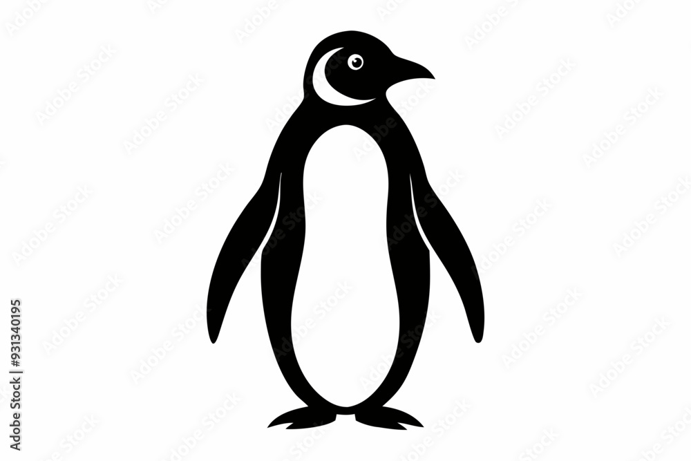 Obraz premium penguin, penguin silhouette vector illustration, penguin silhouettes 