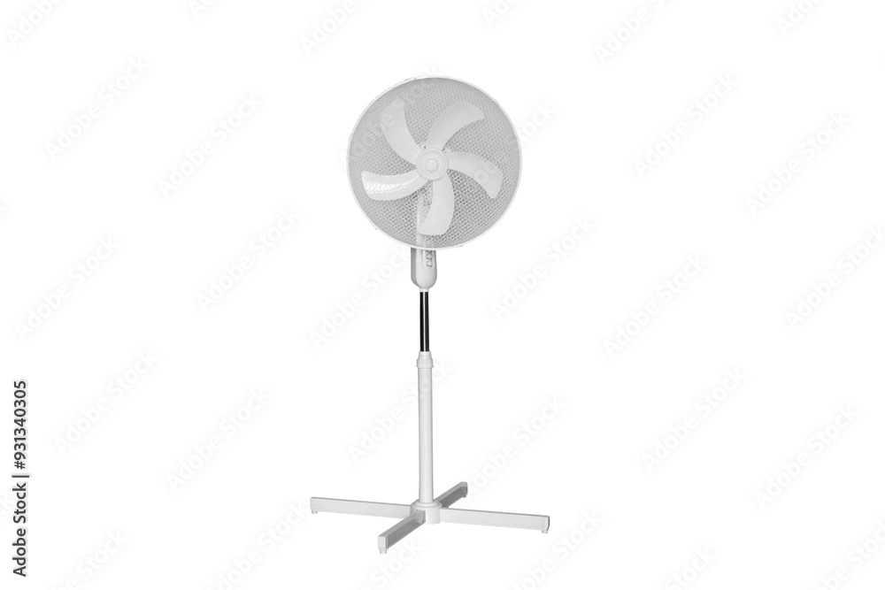 Obraz premium white electric fan isolated on white background