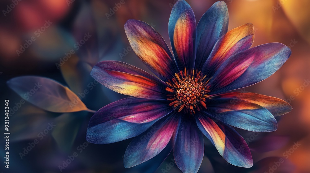 Vibrant Multicolored Flower Close-Up Vibrant Multicolored Flower Close-Up