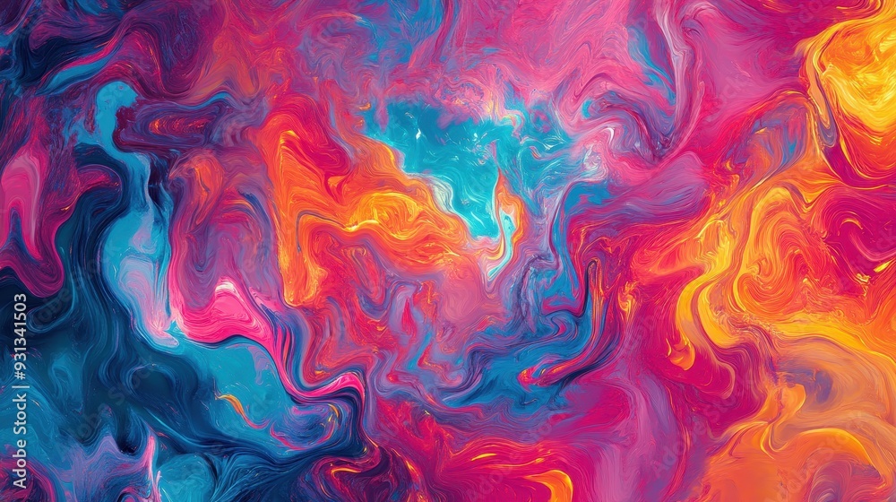A vibrant abstract swirl of colors blending together, creating a dynamic and energetic composition. A vibrant abstract swirl of colors blending together, creating a dynamic and energetic composition.