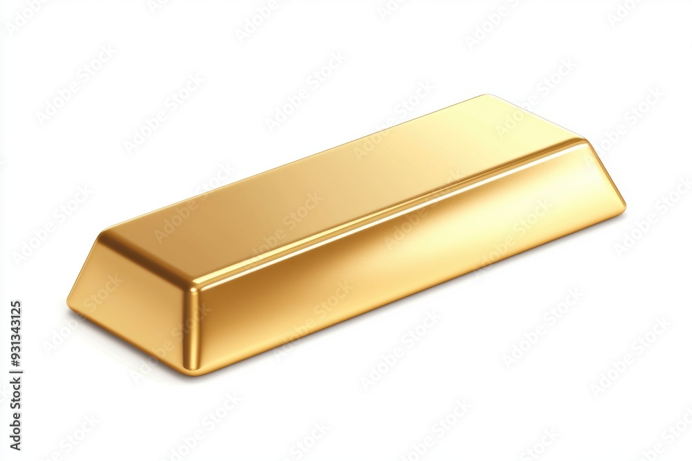 Shiny gold bar isolated on white background Shiny gold bar isolated on white background