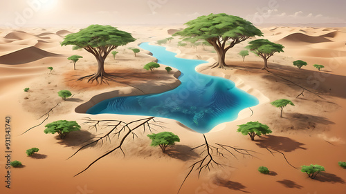World Environment Day 2024 concept - Land restoration, desertification and drought resilience, Ecology concept. We are #GenerationRestoration