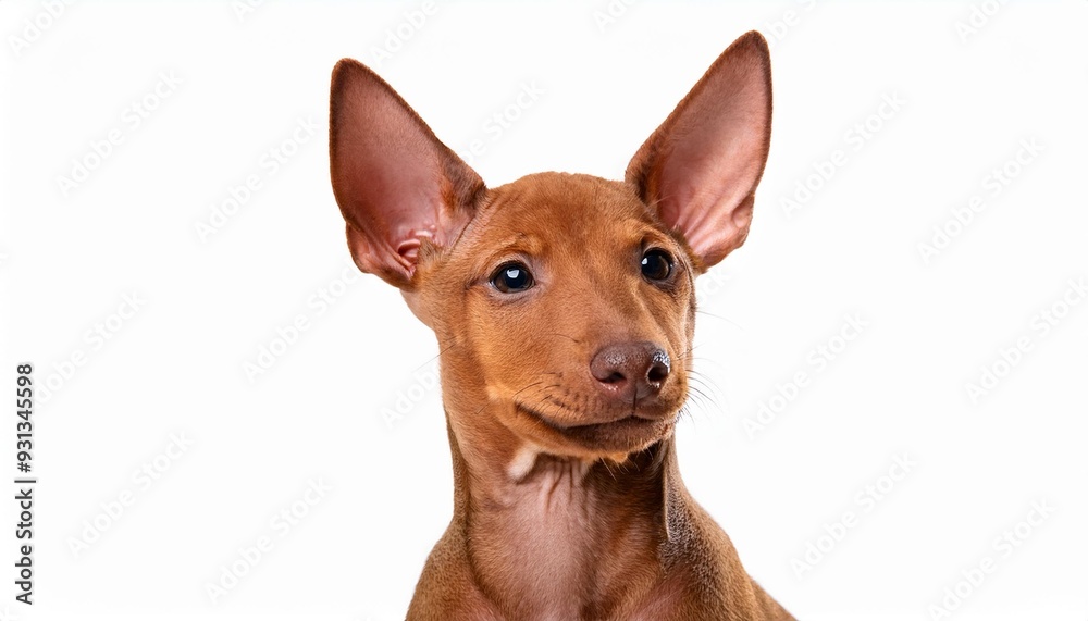 笑顔のファラオ・ハウンドの子犬のポートレート(Portrait of a smiling Pharaoh Hound puppy on white background)
笑顔のファラオ・ハウンドの子犬のポートレート(Portrait of a smiling Pharaoh Hound puppy on white background)