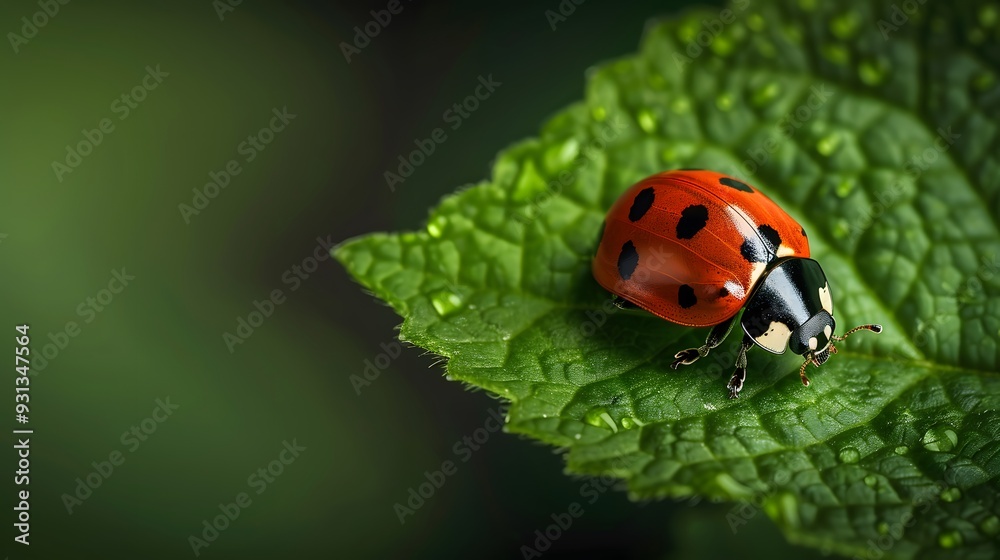 ladybug on leaf. ladybug on leaf.