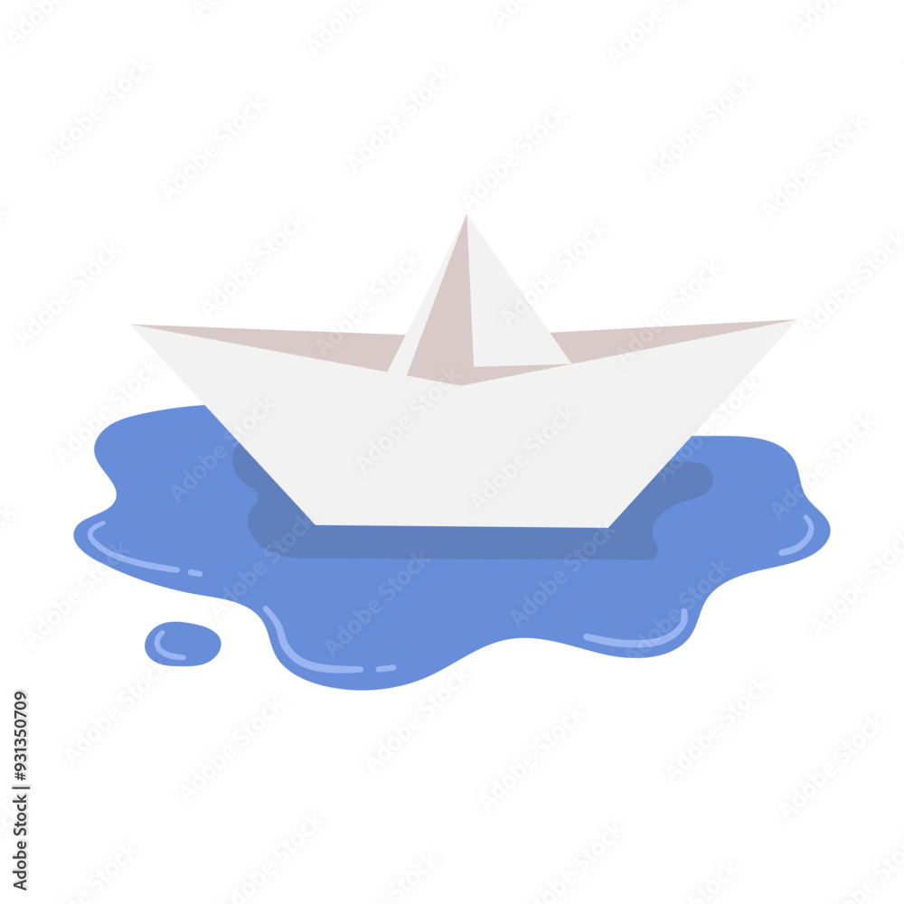 paper boat on the water paper boat on the water