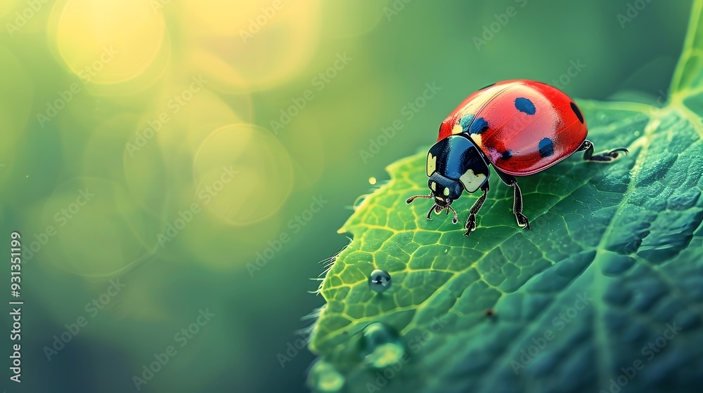 ladybug on leaf. ladybug on leaf.