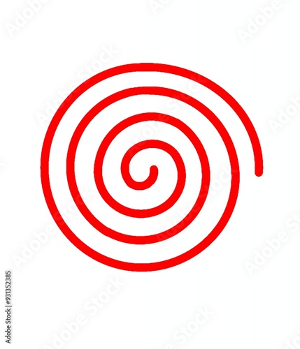 Japanese pattern和柄の赤のうずまき