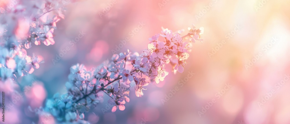 A soft, defocused texture with flowers A soft, defocused texture with flowers