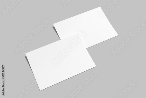 A5 Landscape Flyer Blank Mockup