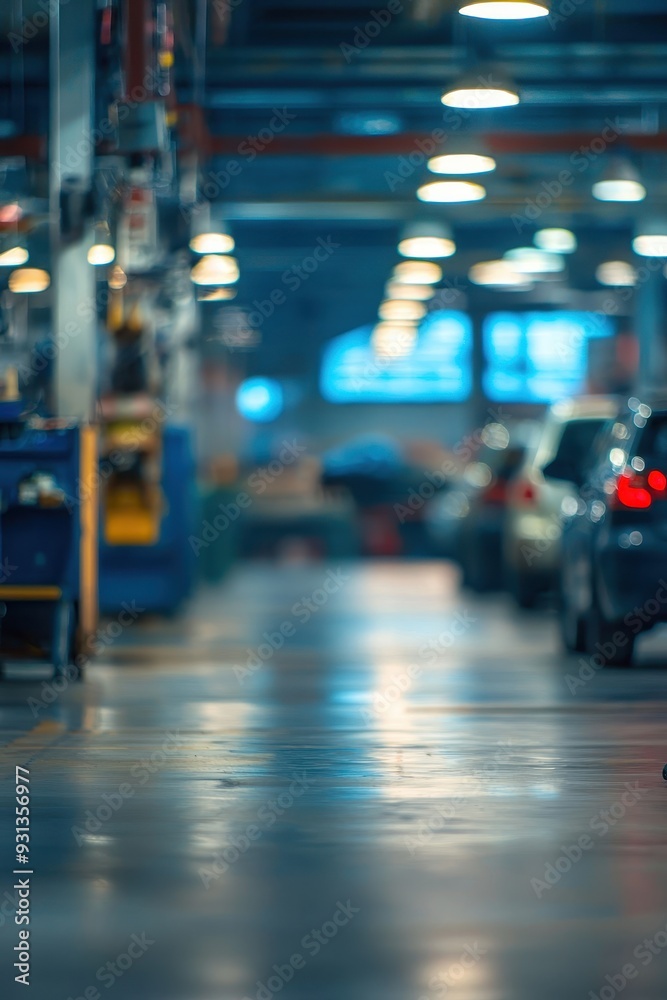 Fototapeta premium Abstract blur car garage automobile 