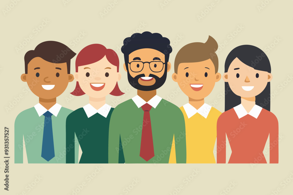 Happy team vector design Happy team vector design