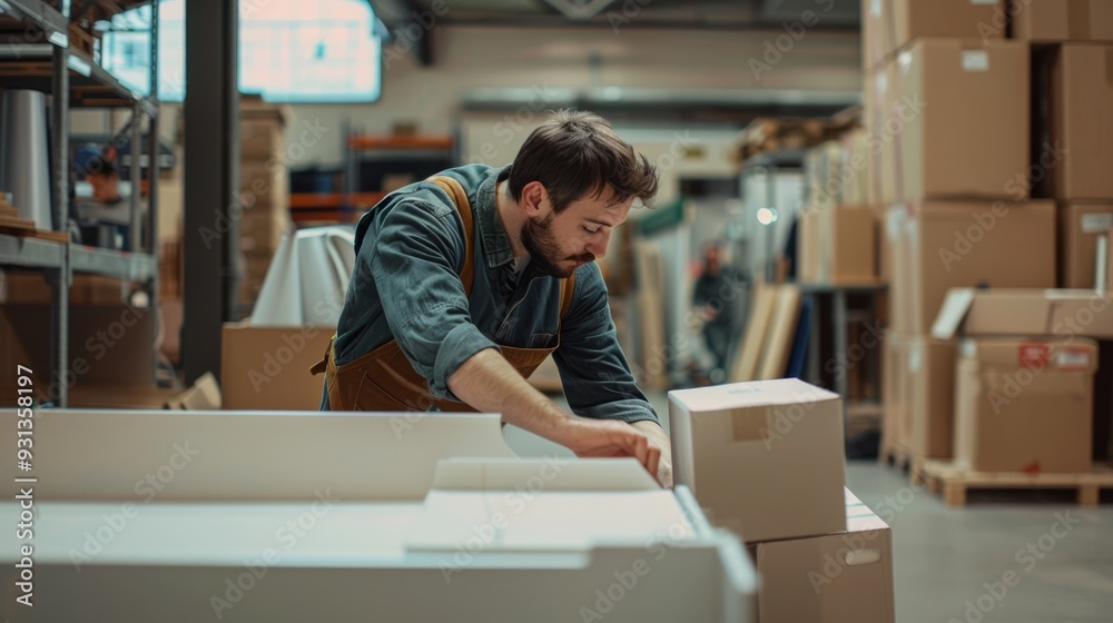 Service staff are assembling furniture for customers. Furniture stores are delivering furniture and are assembling it for buyers. Service staff are assembling furniture for customers. Furniture stores are delivering furniture and are assembling it for buyers.