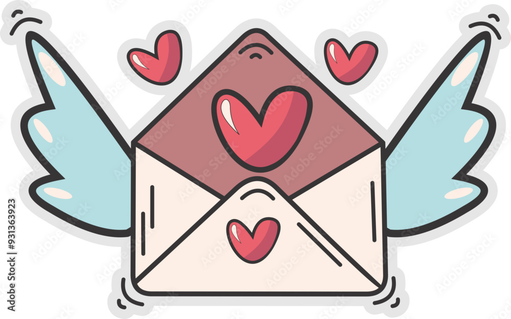 Heart Mail Sticker