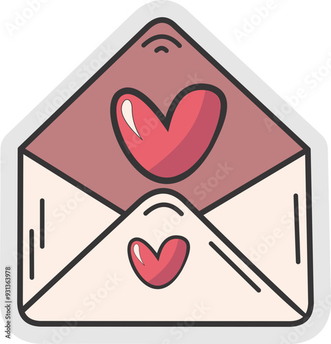 Heart Mail Sticker