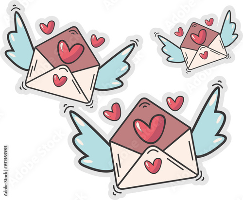 Heart Mail Sticker