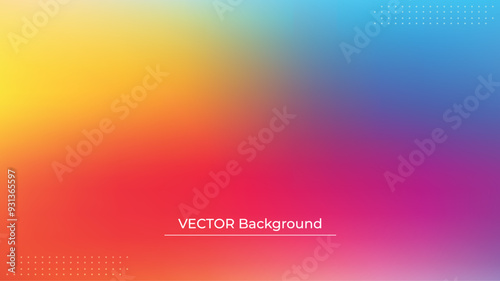 Wallpaper Mural Smooth and blurry colorful gradient mesh background. Modern bright rainbow colors. Easy editable soft colored vector banner template. Premium quality Torontodigital.ca