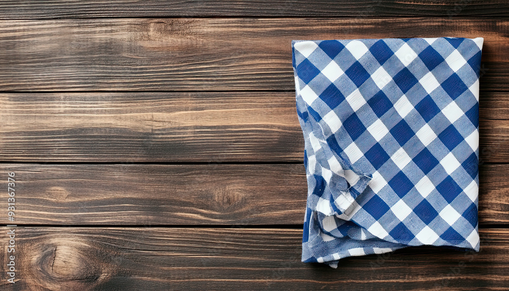 Obraz premium tablecloth on wooden table