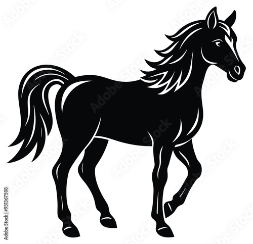 horse silhouette vector