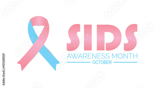Sudden Infant death syndrome SIDS awareness month is observed every year on October. Medical Healthcare Awareness concept. background, placard, banner template Vector illustration design.